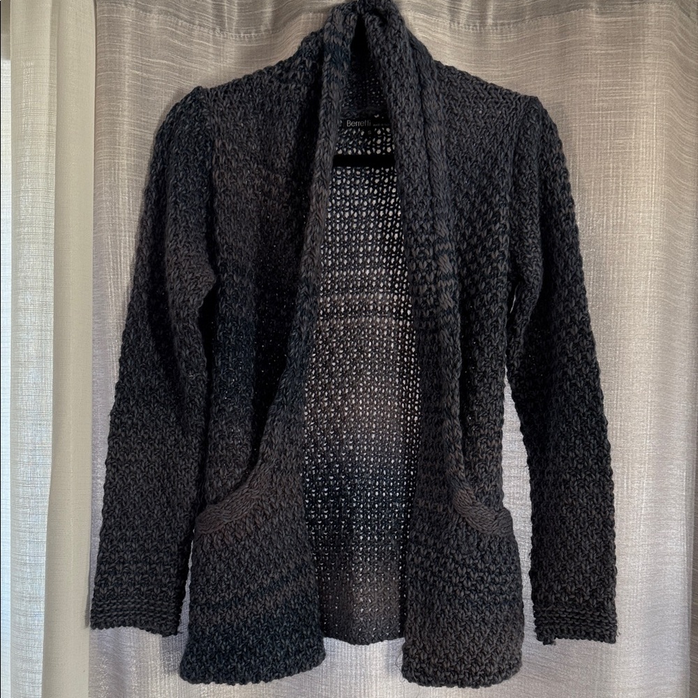 Berretti Cozy Blue Open-Front Cardigan - Women’s Size Small